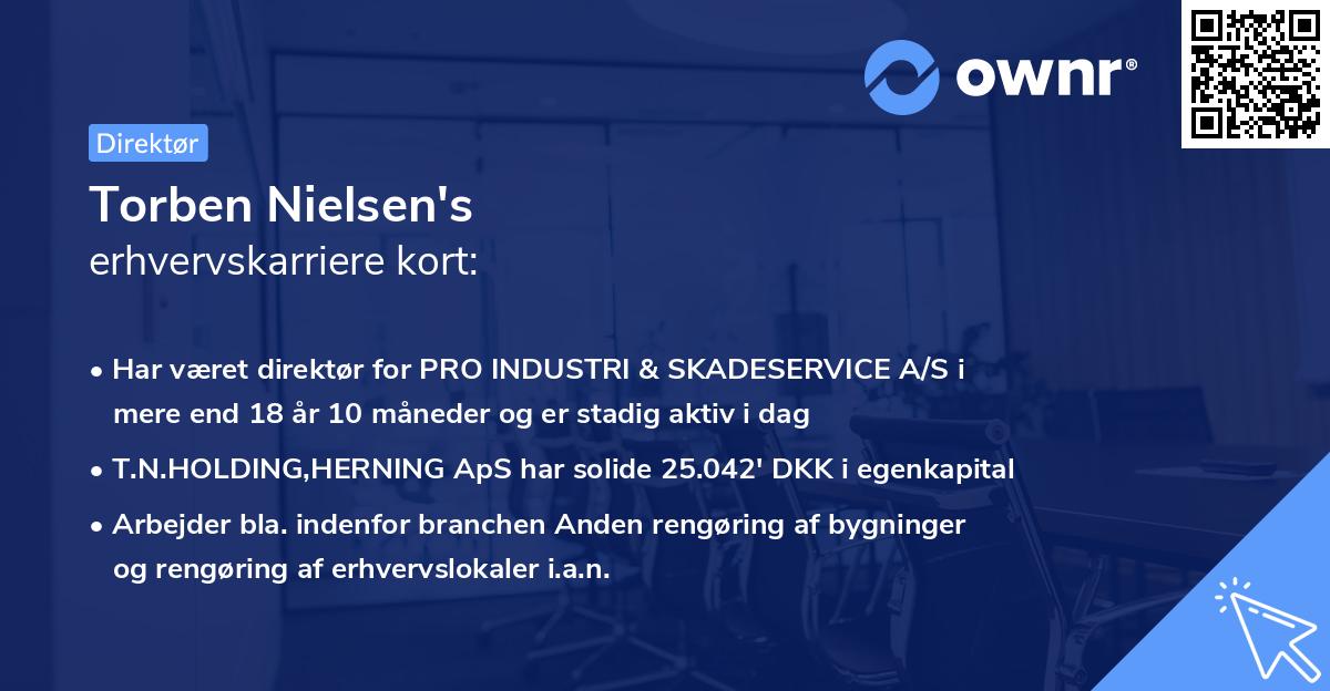 Torben Nielsen's erhvervskarriere kort