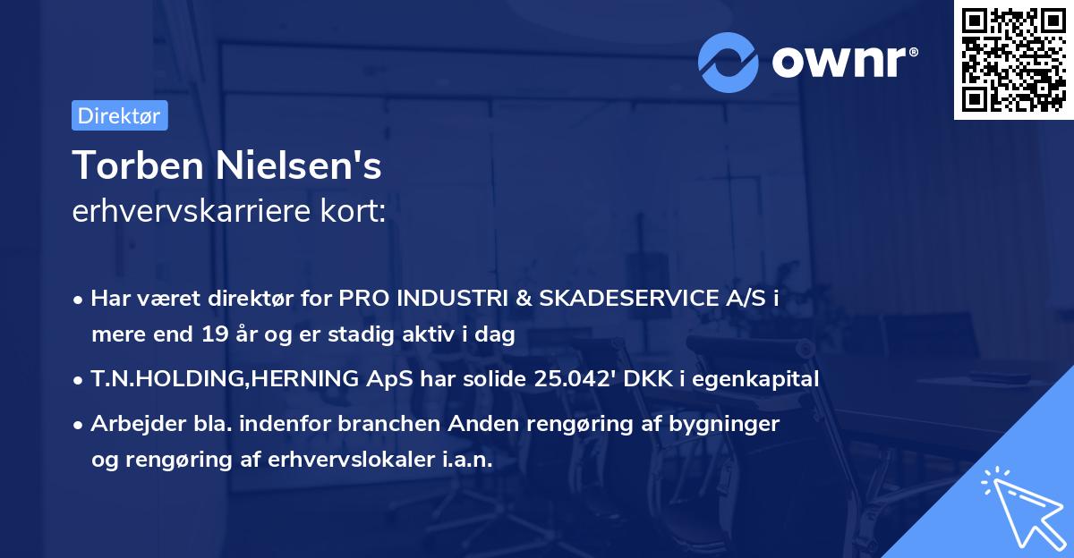 Torben Nielsen's erhvervskarriere kort