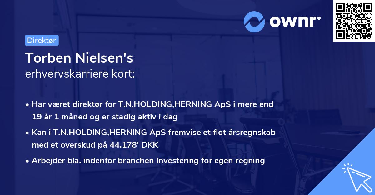 Torben Nielsen's erhvervskarriere kort