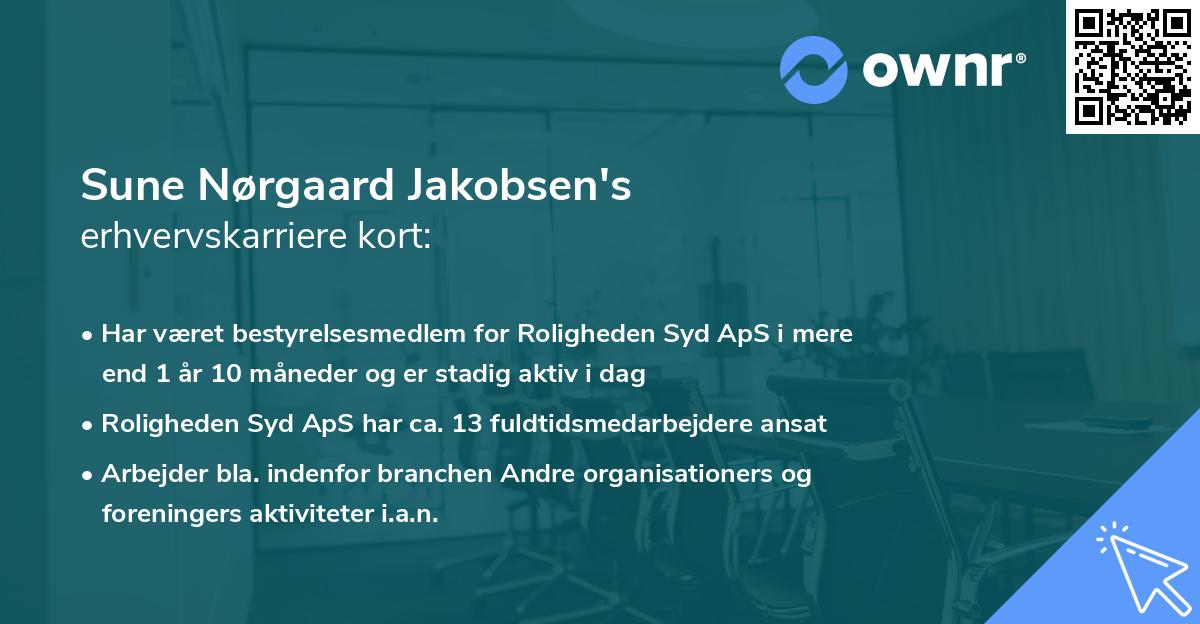 Sune Nørgaard Jakobsen's erhvervskarriere kort