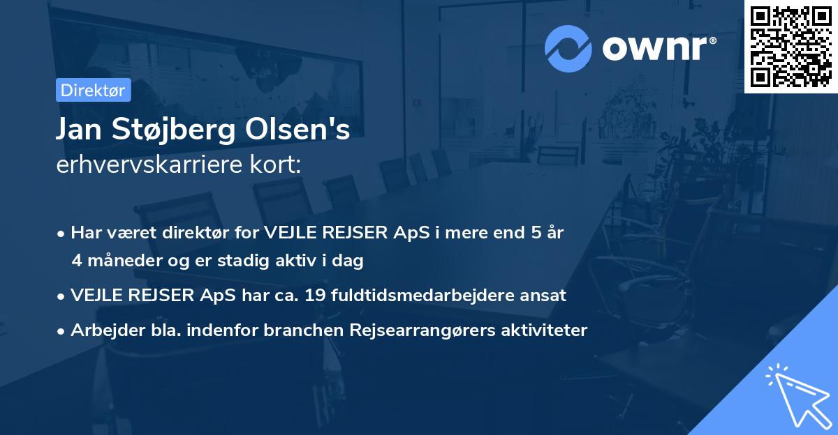 Jan Støjberg Olsen's erhvervskarriere kort