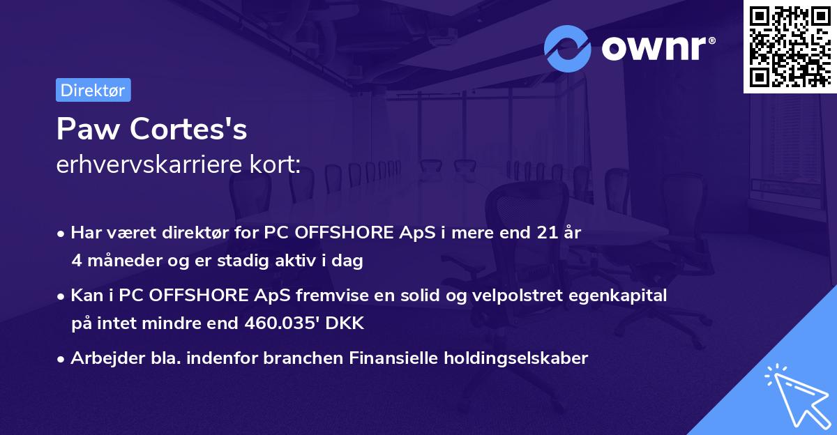Paw Cortes's erhvervskarriere kort
