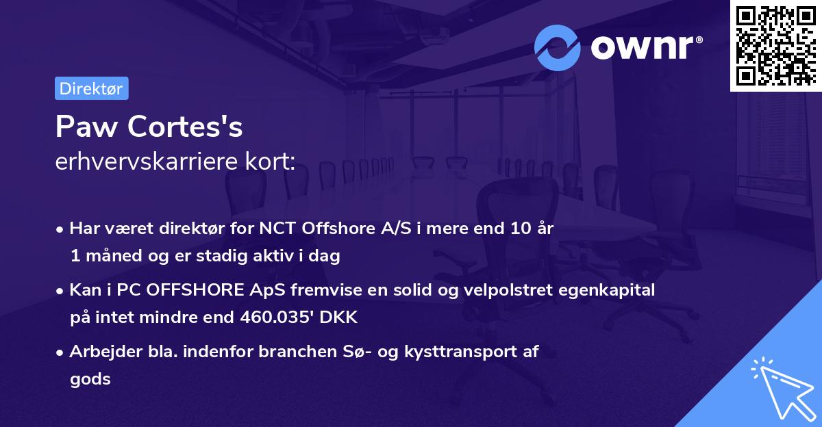 Paw Cortes's erhvervskarriere kort