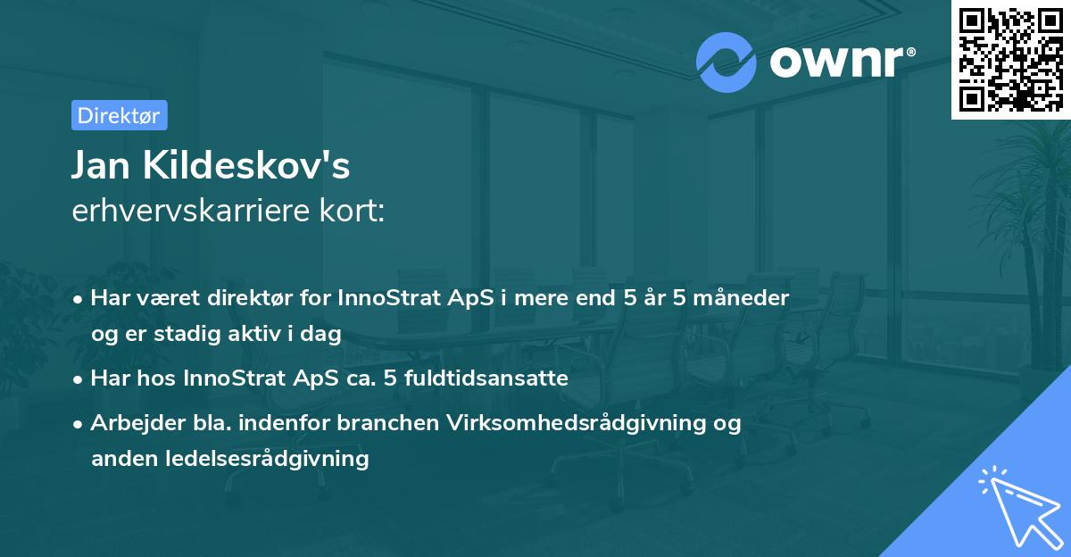 Jan Kildeskov's erhvervskarriere kort