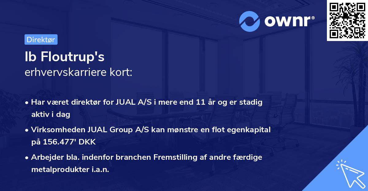 Ib Floutrup's erhvervskarriere kort