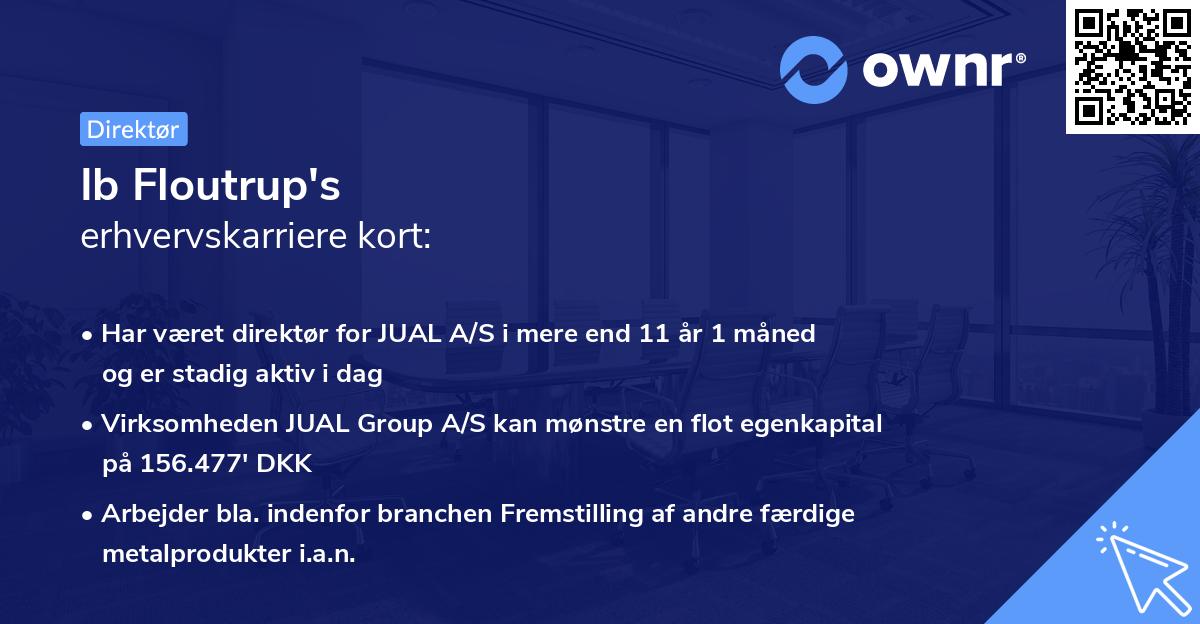 Ib Floutrup's erhvervskarriere kort