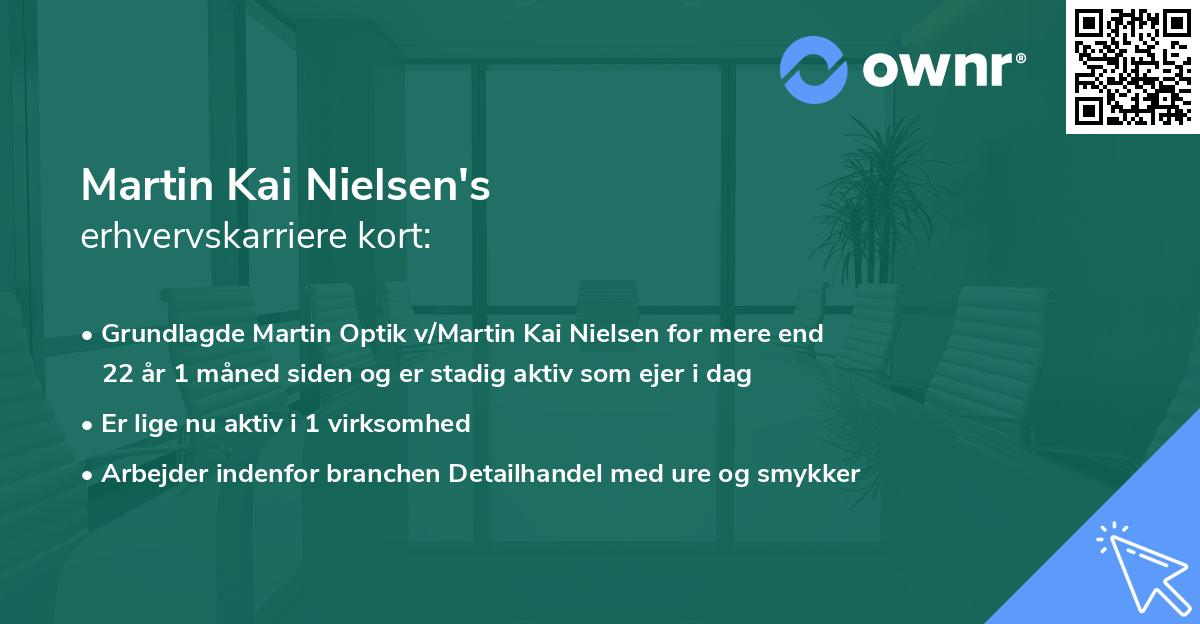 Martin Kai Nielsen's erhvervskarriere kort