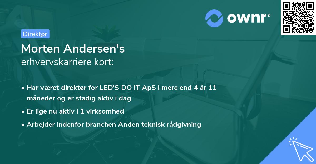 Morten Andersen's erhvervskarriere kort