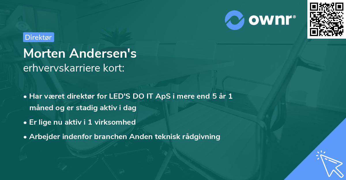Morten Andersen's erhvervskarriere kort