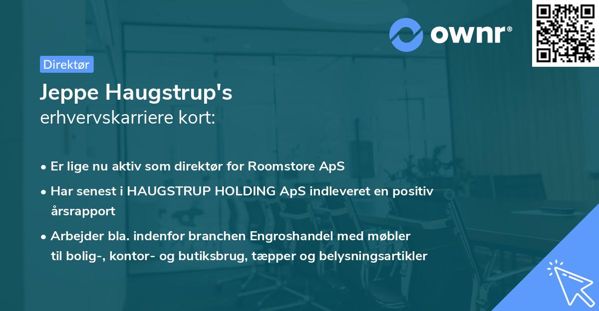 Jeppe Haugstrup's erhvervskarriere kort