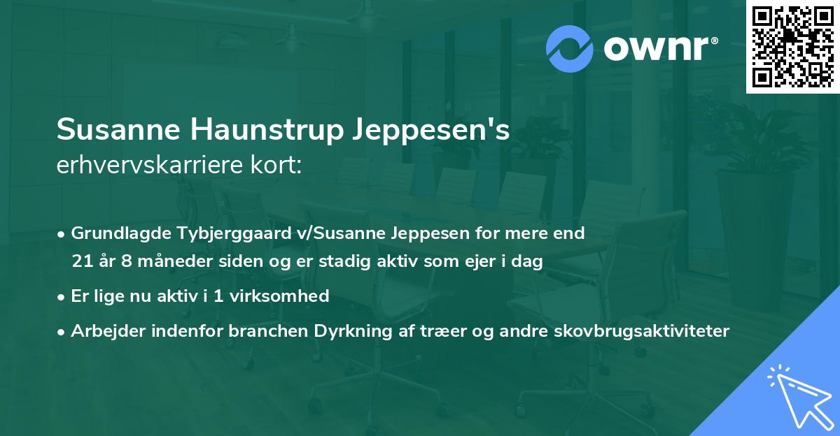Susanne Haunstrup Jeppesen's erhvervskarriere kort