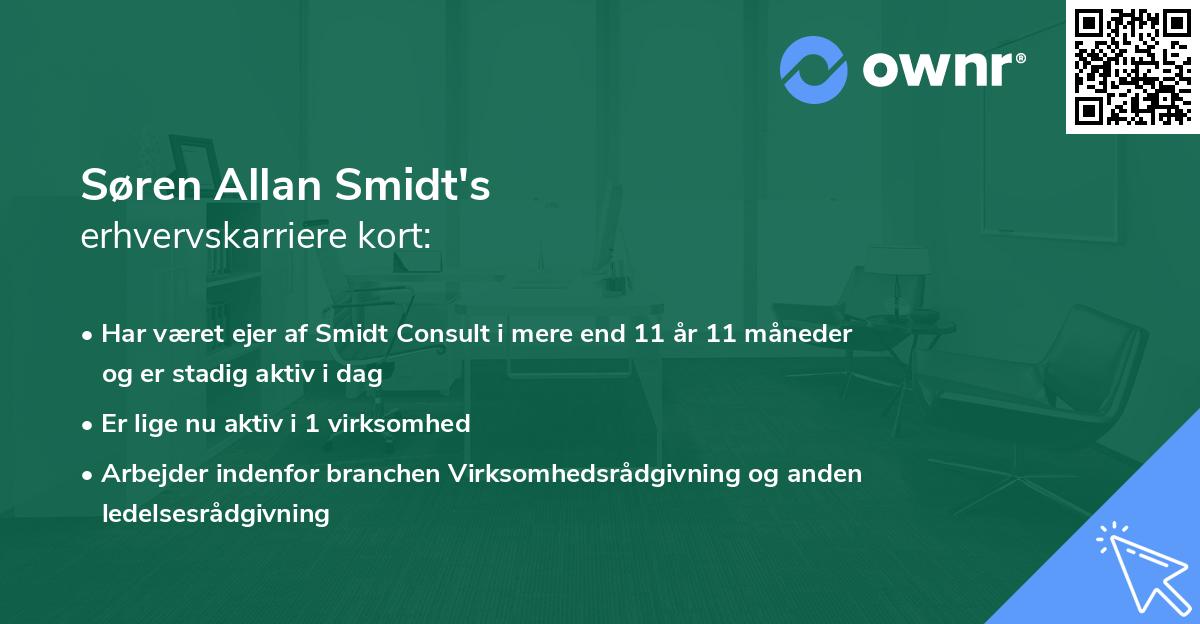 Søren Allan Smidt's erhvervskarriere kort