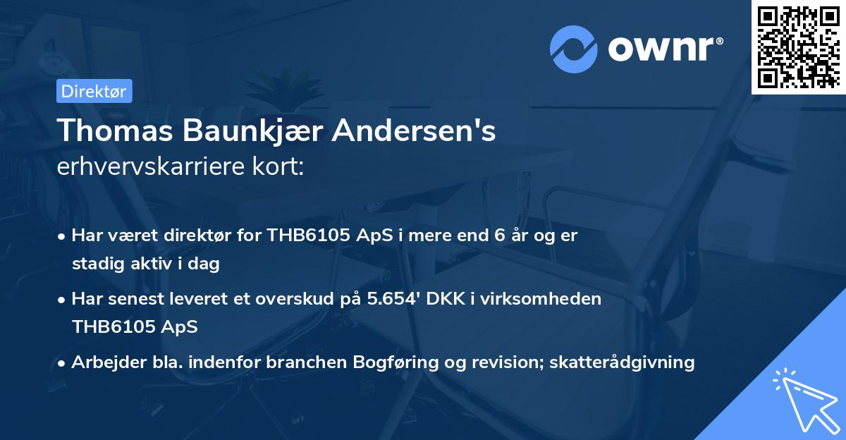 Thomas Baunkjær Andersen's erhvervskarriere kort