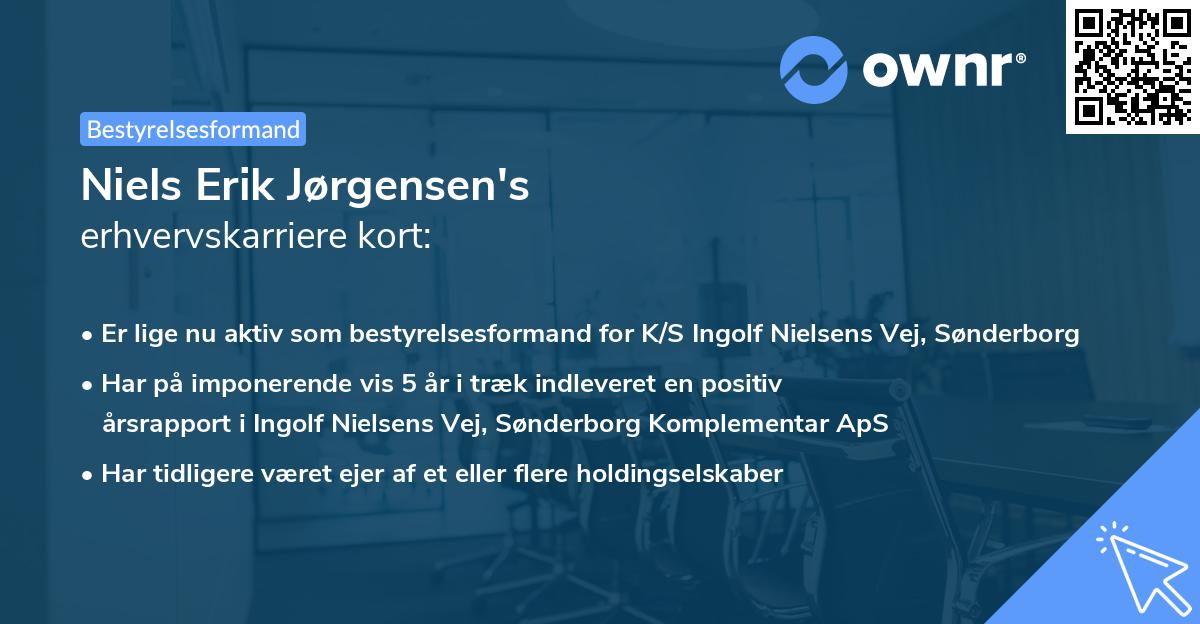 Niels Erik Jørgensen's erhvervskarriere kort