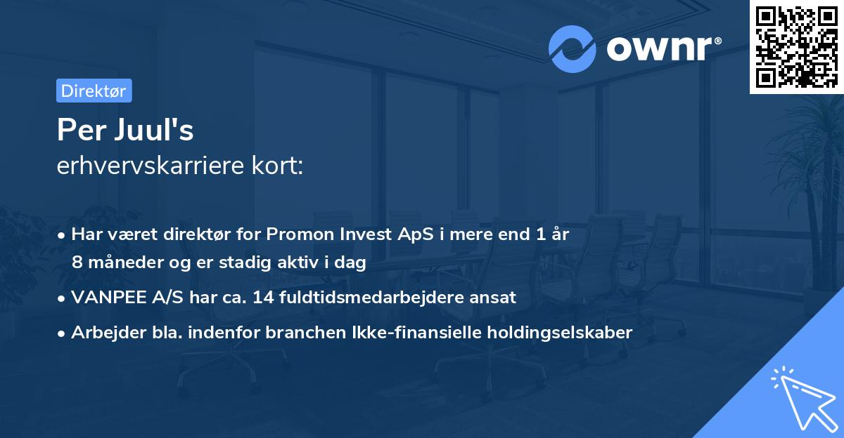 Per Juul's erhvervskarriere kort