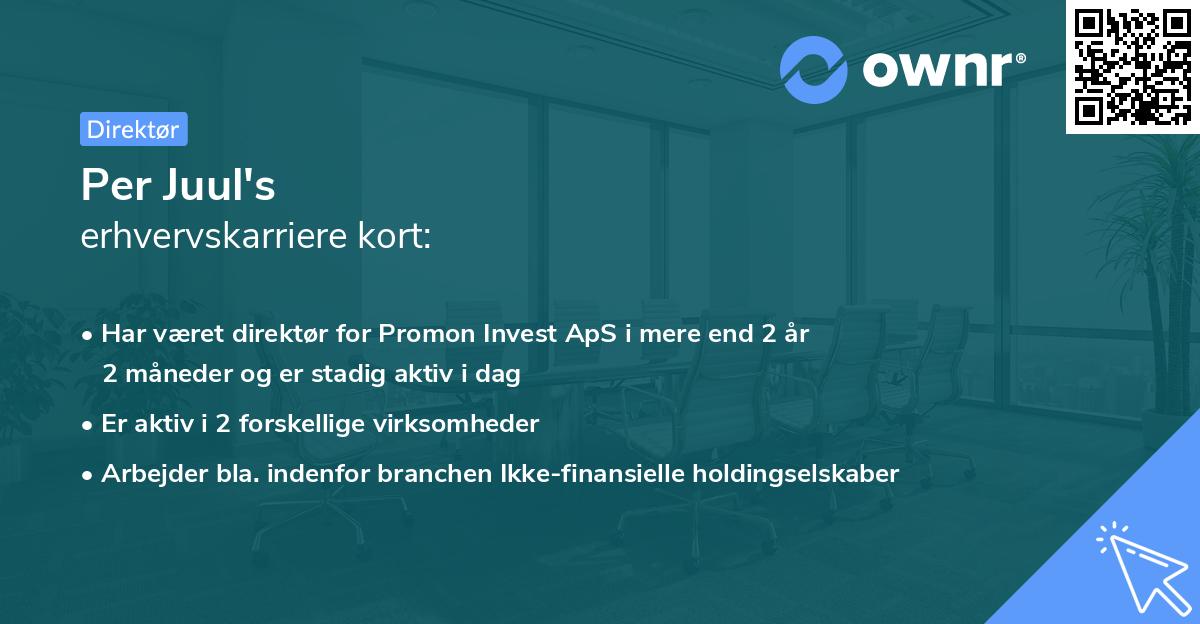 Per Juul's erhvervskarriere kort