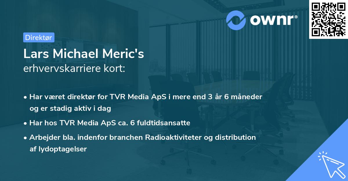 Lars Michael Meric's erhvervskarriere kort