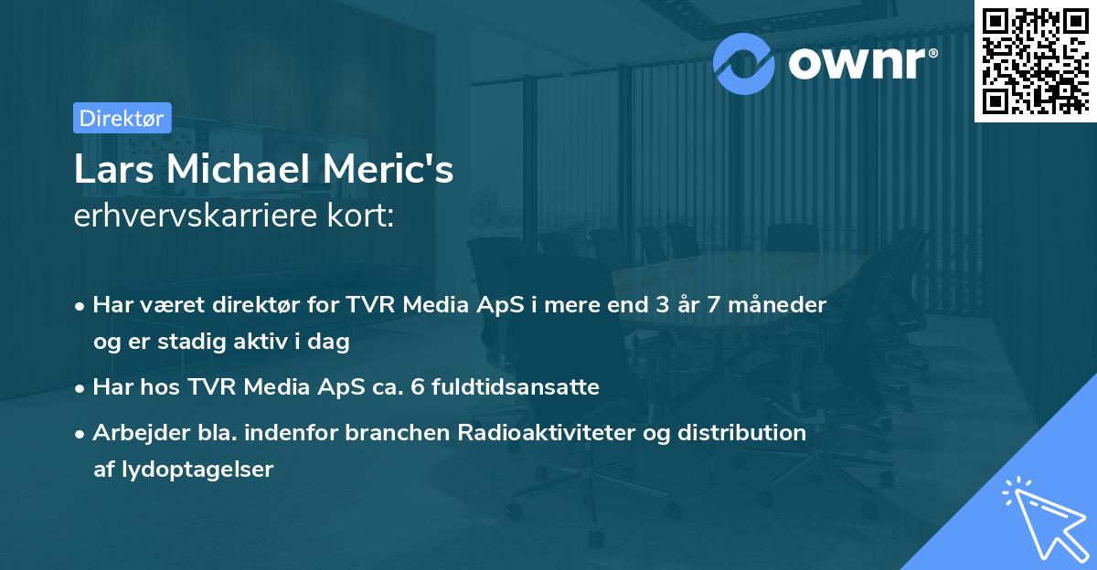 Lars Michael Meric's erhvervskarriere kort
