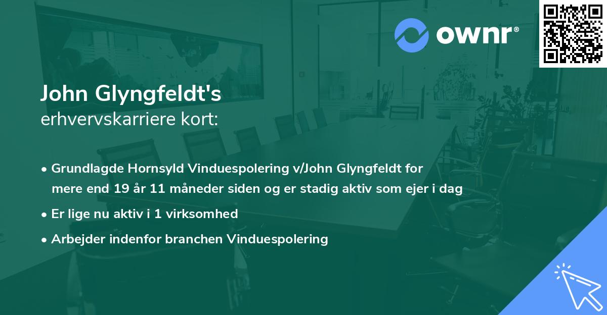 John Glyngfeldt's erhvervskarriere kort