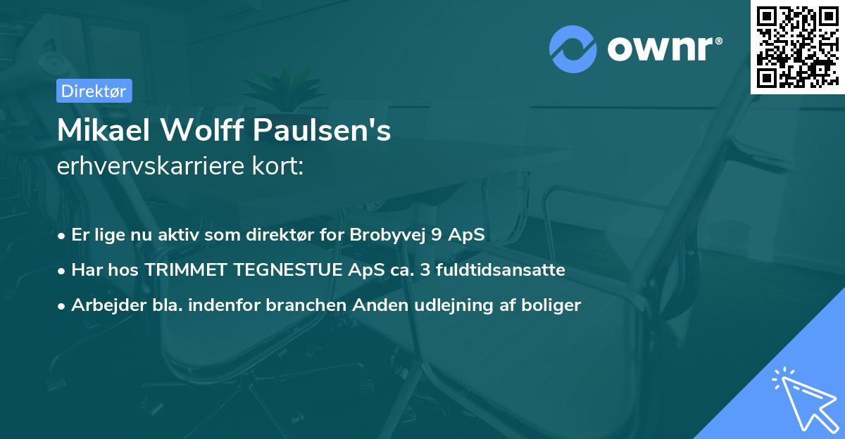 Mikael Wolff Paulsen's erhvervskarriere kort