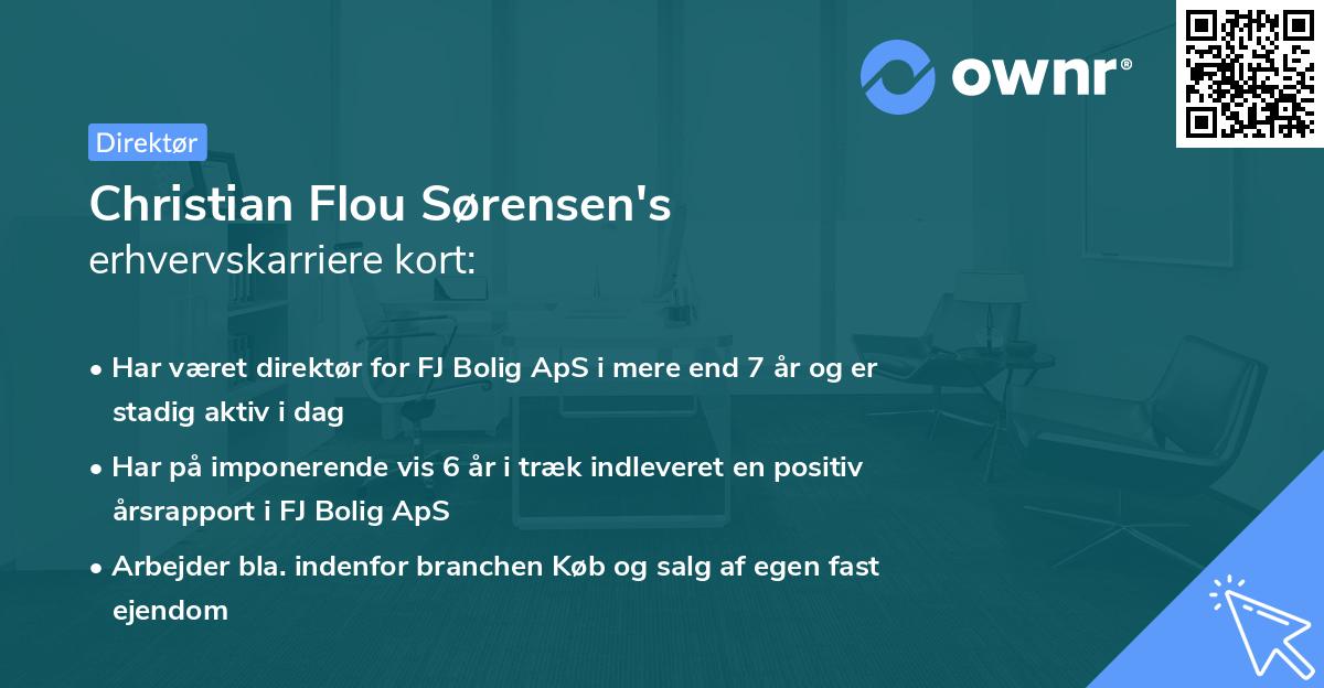 Christian Flou Sørensen's erhvervskarriere kort