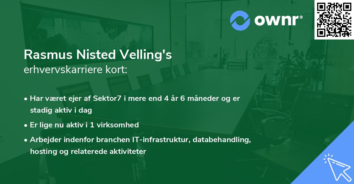 Rasmus Nisted Velling's erhvervskarriere kort