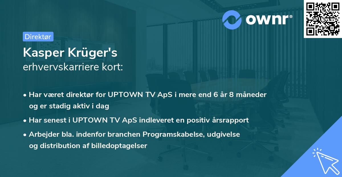 Kasper Krüger's erhvervskarriere kort