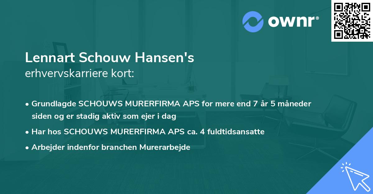 Lennart Schouw Hansen's erhvervskarriere kort