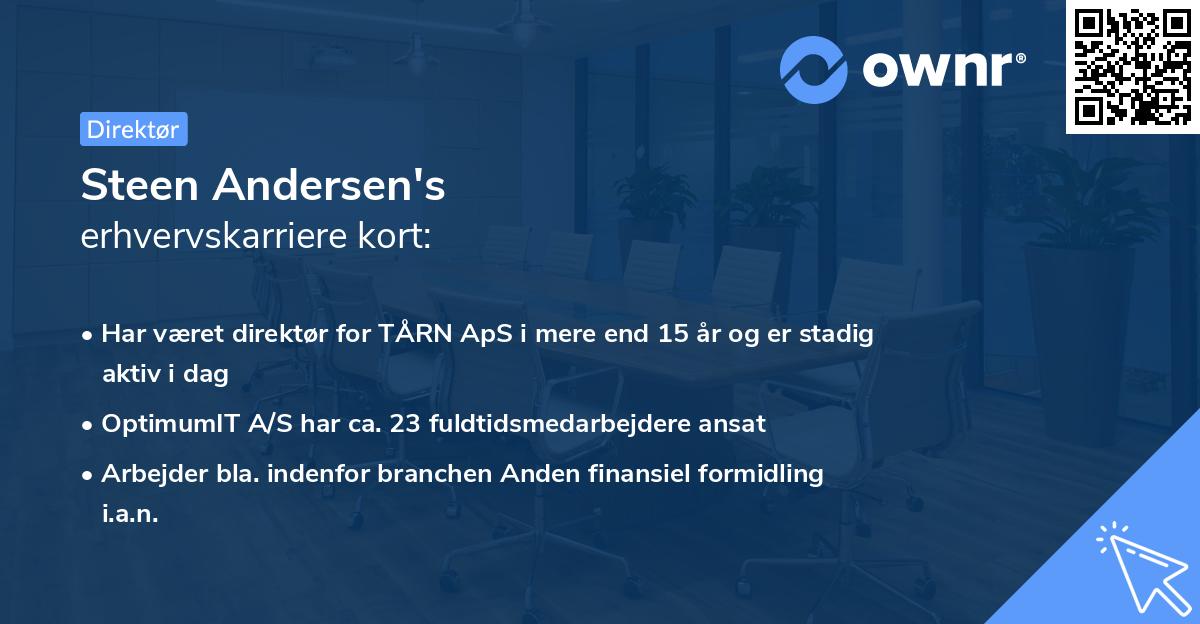 Steen Andersen's erhvervskarriere kort