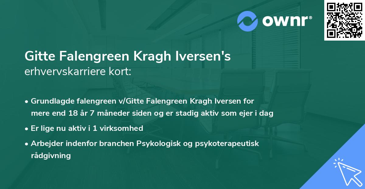Gitte Falengreen Kragh Iversen's erhvervskarriere kort