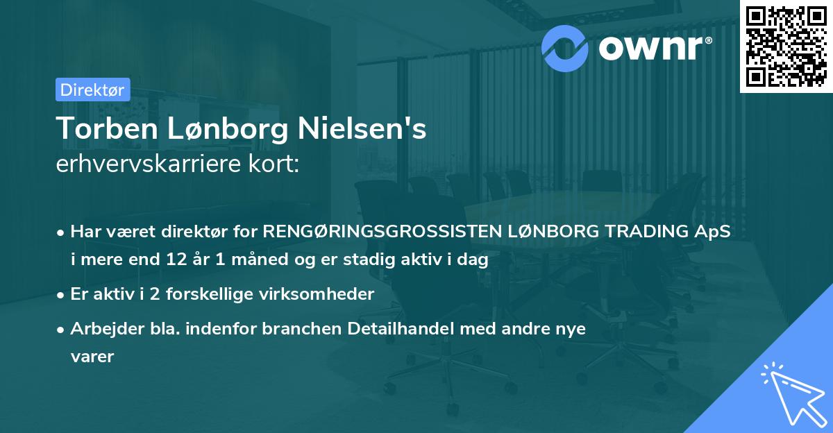 Torben Lønborg Nielsen's erhvervskarriere kort