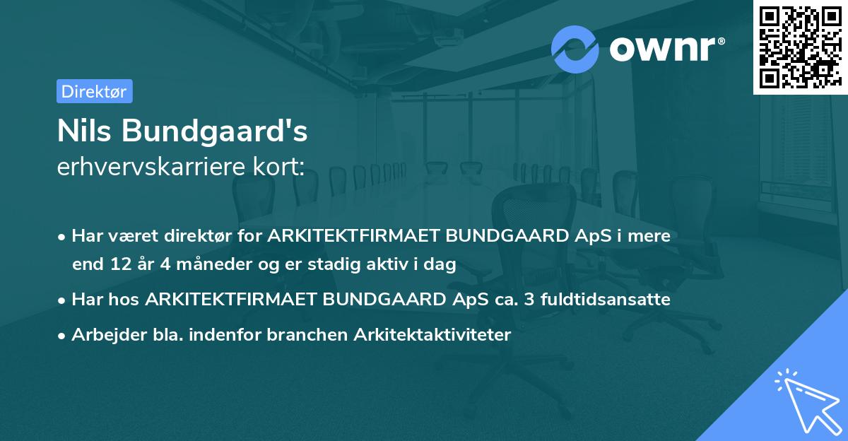 Nils Bundgaard's erhvervskarriere kort
