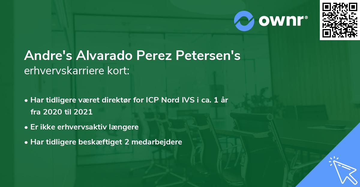 Andre's Alvarado Perez Petersen's erhvervskarriere kort