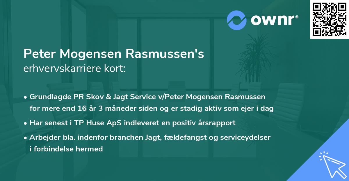 Peter Mogensen Rasmussen's erhvervskarriere kort