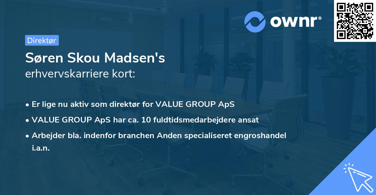 Søren Skou Madsen's erhvervskarriere kort
