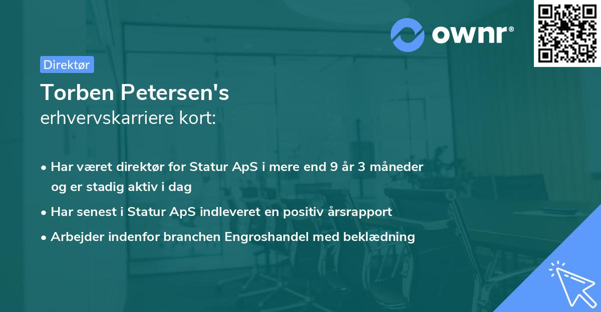 Torben Petersen's erhvervskarriere kort