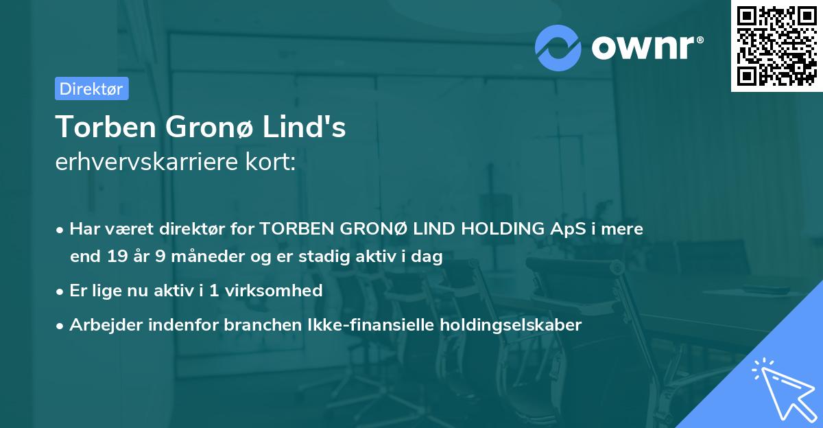Torben Gronø Lind's erhvervskarriere kort
