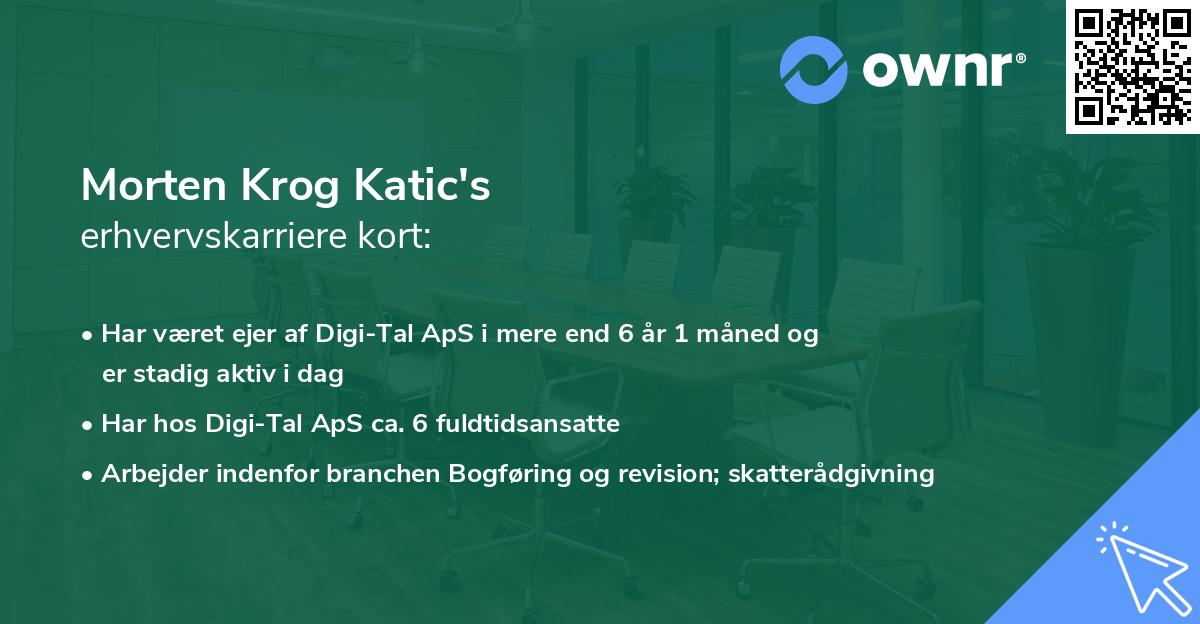 Morten Krog Katic's erhvervskarriere kort