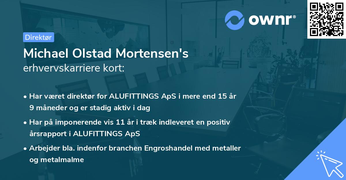 Michael Olstad Mortensen's erhvervskarriere kort