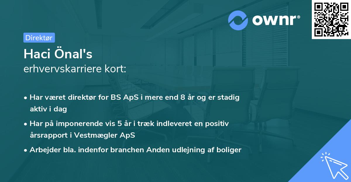 Haci Önal's erhvervskarriere kort