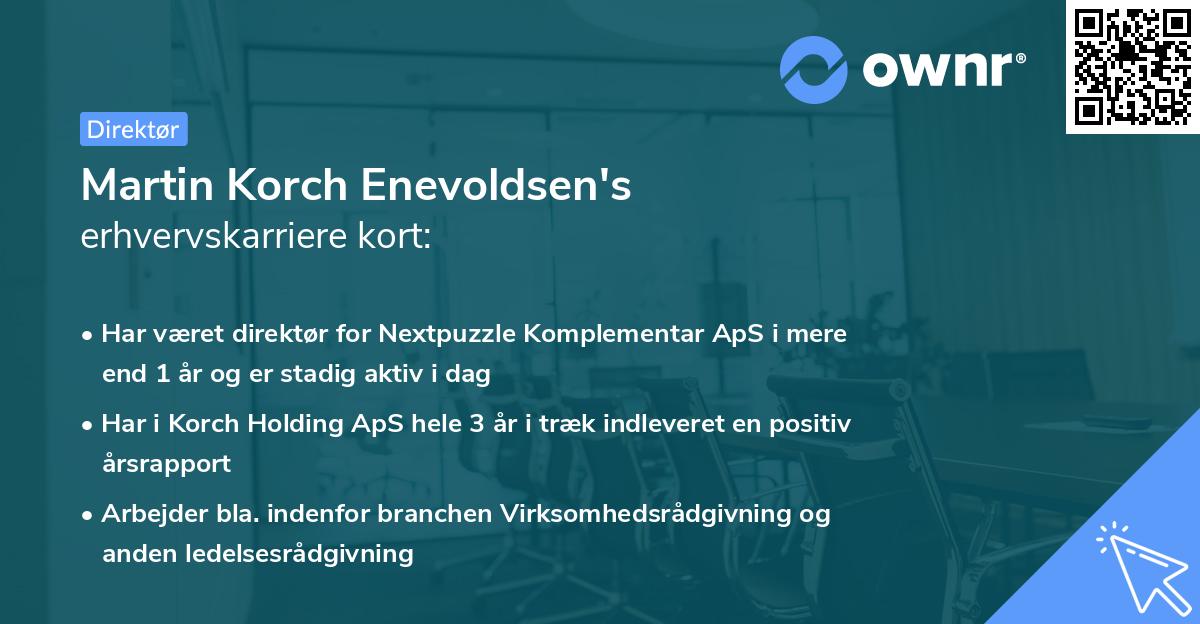 Martin Korch Enevoldsen's erhvervskarriere kort