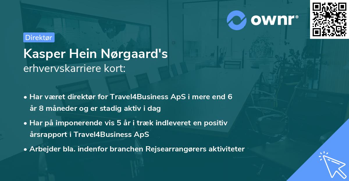 Kasper Hein Nørgaard's erhvervskarriere kort