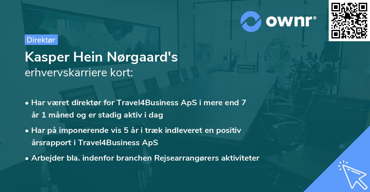 Kasper Hein Nørgaard's erhvervskarriere kort
