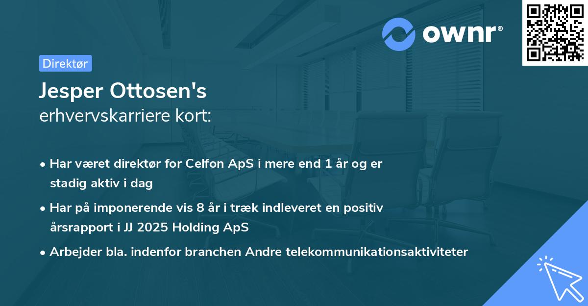 Jesper Ottosen's erhvervskarriere kort