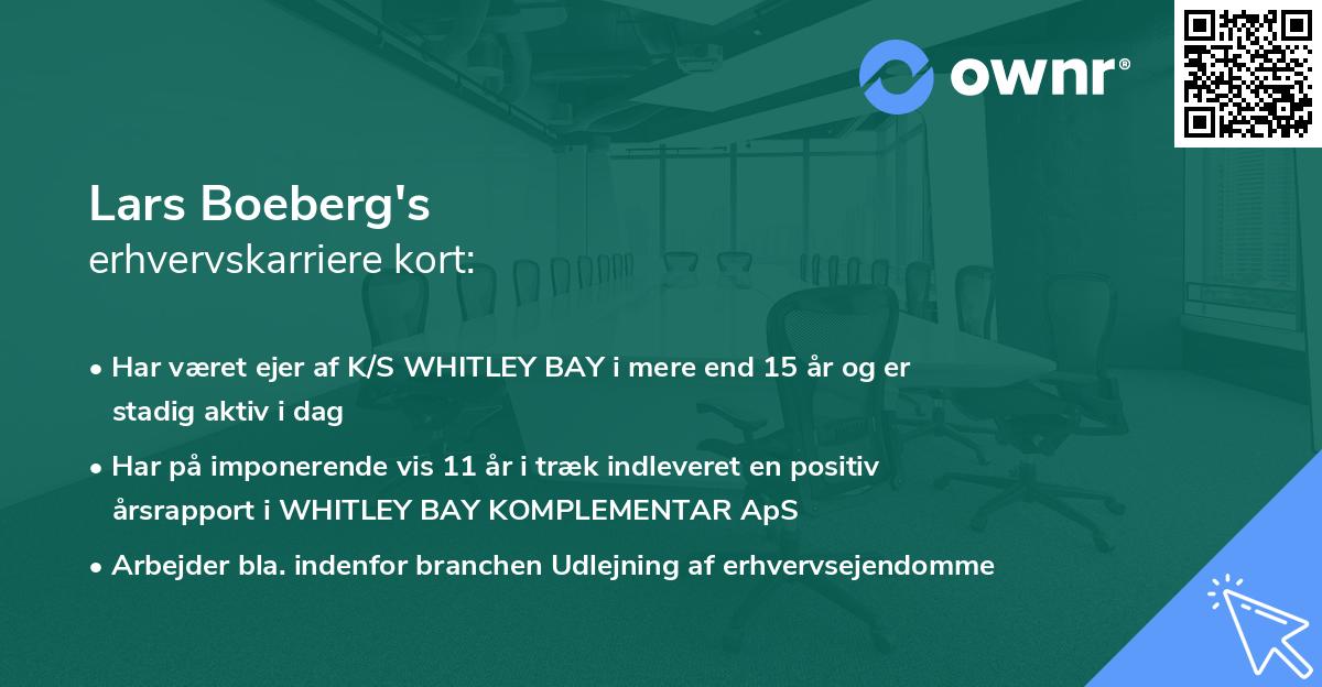 Lars Boeberg's erhvervskarriere kort