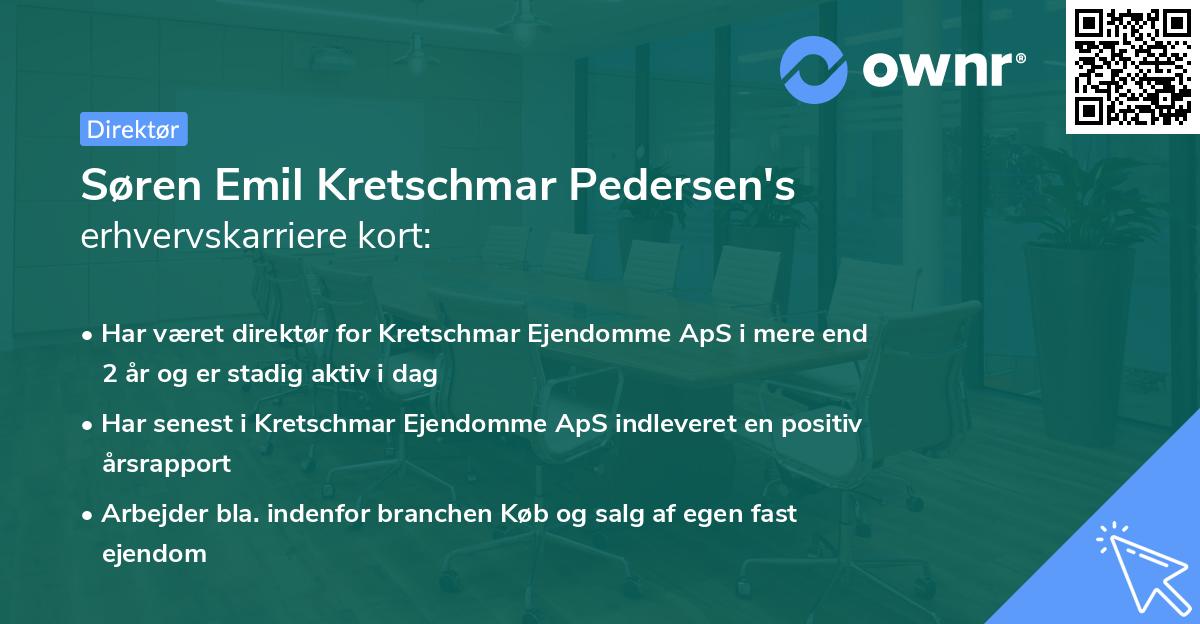 Søren Emil Kretschmar Pedersen's erhvervskarriere kort