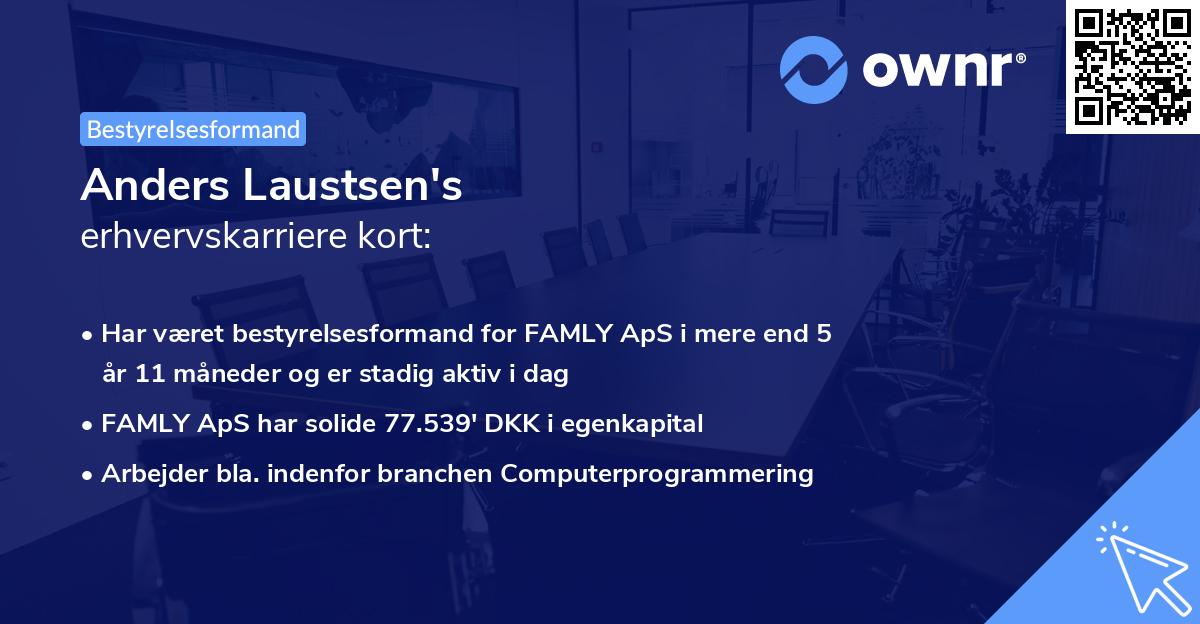 Anders Laustsen's erhvervskarriere kort