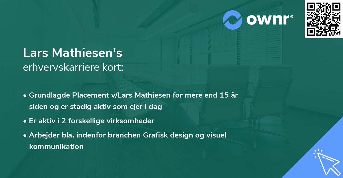 Lars Mathiesen's erhvervskarriere kort