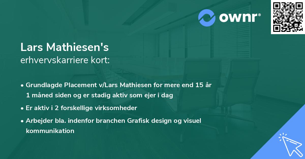 Lars Mathiesen's erhvervskarriere kort