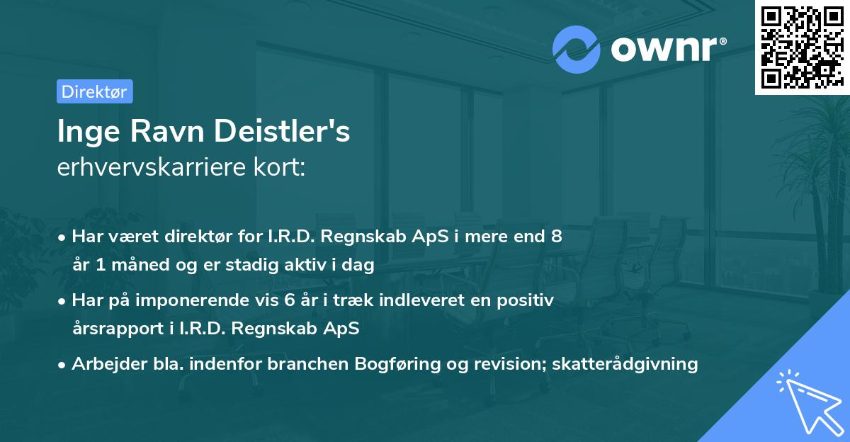 Inge Ravn Deistler's erhvervskarriere kort